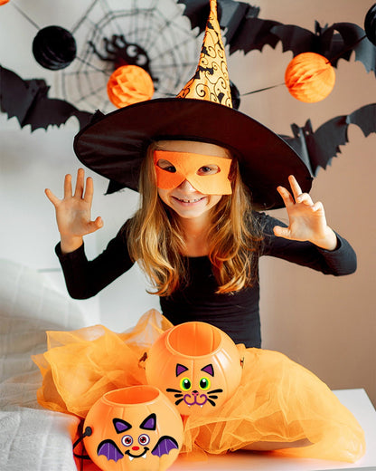 Ayieyill 64 Packs Halloween Stickers Pumpkin Decorating Stickers for Children , 32 Sheet Small Pumpkin Face Stickers for Halloween Party Supplies Trick or Treat Party Favors
